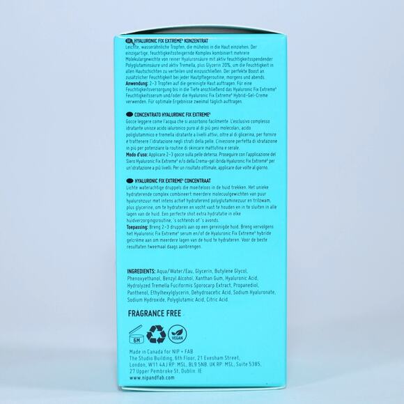 Nip + Fab Hyaluronic Extreme4 Concentrate - 30ml / 1.01 fl oz - NIB - Picture 6 of 8